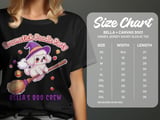 Broomstick Poodle Party Halloween Sweatshirt, Cute Dog Witch Graphic, Fall Festive Apparel, adult and kid size t-shirts thumbnail 5