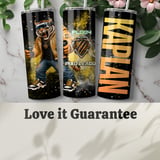 20oz Skinny Tumbler with Straw, Tiger Gamer Tumbler, VR Gaming Cup, Video Game Gift for Boys and Teens thumbnail 9