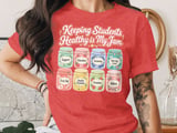 School Nurse T-Shirt: Student Health Jam Jar Design, Nurse Appreciation Gift thumbnail 3