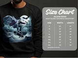 Ghost Skateboarder T-Shirt, Spooky Skatepark Tee, Halloween Skateboarding Shirt, Bats and Moon Graphic, Cool Trick T-Shirt thumbnail 5