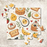 Digital Food Pattern, Digital Breakfast Pattern, Cute Food Illustration, Digital Seamless Pattern, Food Clipart, Digital Bundle Pattern thumbnail 7
