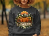 Vintage Fall Pumpkin Sweatshirt, Retro Harvest Blooms Hoodie, Cozy Autumn Mountain Graphic Tote Bag, Cute Cottagecore Floral Halloween Gift thumbnail 15