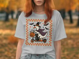 Silly Goose Shirt -Spooky Goose T-Shirt, Halloween Goose, Witchy Cat Tee, Halloween Costume Tee, Bat Star Tee, Pumpkin T-Shirt, thumbnail 4
