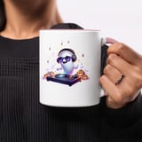 Halloween Mug, Ghost DJ, Spooky Season Gift, Music Lover, Party Boo, Fun Design, Holiday Decor, Coffee Mug, Tea Mug, Cute Ghost, Gift Idea thumbnail 6