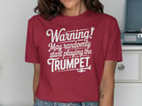 Warning! Trumpet Player Graphic Tee thumbnail 12