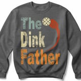 Pickleball Gildan Crewneck Sweatshirt, The Dink Father Graphic, Cozy Pickleball Dad Apparel, Court Warm Up thumbnail 4