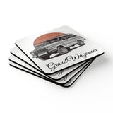 Grand Wagoneer Corkwood Coaster Set, The Waggy Car Coasters, Retro Vehicle, Cool Car Lover Gift, Housewarming Gift, Cars at Petralla Shop thumbnail 2