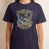 US Coast Guard MH-60T Jayhawk T-Shirt, Military Aviation Search and Rescue Graphic Tee, Veteran Helicopter Pilot Gift, Patriotic Mens Shirt thumbnail 4
