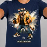VR Tiger Gamer Shirt for Boys, Funny Virtual Reality Gaming Tee, Kids Birthday Gift, Pixo League by Farron House thumbnail 11