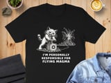 Responsible For Flying Magma Absurd Cat Tee thumbnail 1