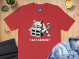I Eat Cement absurd brain rot Cat Tee thumbnail 7