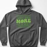 Pickleball Gildan Fleece Hoodie, Just One More Game, Retro Green Checkered Court Pullover Sweatshirt thumbnail 4