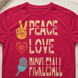 Pickleball Sport-Tek Performance Tee, Peace Love Pickleball, Court Apparel thumbnail 6