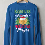 Pickleball Sport-Tek Long Sleeve Tee, Santas Favorite Pickleball Player, Sun Shield Shirt thumbnail 6