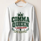Comma Queen Shirt, Proofreading is My Superpower T-Shirt for English Teacher, Editor, Writer, Funny Grammar Lover Sweatshirt Gift thumbnail 13