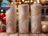 20 oz Skinny Tumbler Wrap Sublimation Design, Rose Gold Marble Straight and Tapered Wrap png, Digital Download for Tumbler, DIY Crafts thumbnail 2