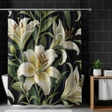 White Lily Floral Tumbler Design, Digital Paper, Flower Background, Printable Tumbler PNG, Junk Journal Pages, Digital Scrapbooking Paper thumbnail 10