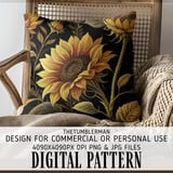 Sunflower Tumbler Design, Digital Paper, Floral Backgrounds, Junk Journal, Scrapbooking, Printable Tumbler PNG, Colorful Flowers thumbnail 5