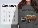 Waggy Holidays T-Shirt, Christmas Tree Car Shirt, Festive wagoneer Tee, Holiday Vehicle Apparel, Gift for Car Lovers, Christmas TShirt thumbnail 6
