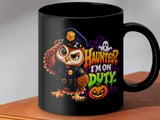 Haunted I'm On Duty Police Owl Mug thumbnail 8