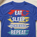 Pickleball Sport-Tek Performance Tee, Eat Sleep Pickleball Repeat, Moisture-Wicking Athletic Court Apparel thumbnail 7