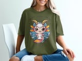 Cute Capricorn Axolotl Zodiac Graphic Tee thumbnail 2