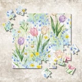 Digital Floral Pattern Bundle, Watercolor Flower Design, Spring Flowers, Daisy, Tulip, Forget Me Not, Digital Paper, Seamless Pattern thumbnail 7