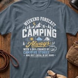 Weekend Camping Forecast Tee thumbnail 3