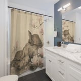 Tranquil Pond Magnolia Shower Curtain thumbnail 3