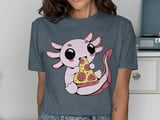 Kawaii Axolotl Pizza Lover T-Shirt thumbnail 11
