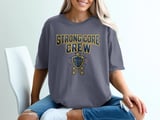 Strong Core Crew T-Shirt: Fitness Gym Workout Abs Shield Crown Dumbbell Graphic thumbnail 12
