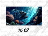 Deep Sea Fish Mug Sublimation Wrap Digital Design, Ocean Life Detailed Art 11oz 15oz Mug Wrap PNG, Coastal Nautical Deep Ocean Sea Animal thumbnail 14