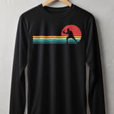 Pickleball Sport-Tek Long Sleeve Tee, Retro Vintage Sunset Player Silhouette Graphic, Sun Shield Shirt thumbnail 1