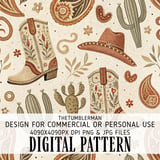 Boho Western Desert Bloom Digital Design Size Bundle Png thumbnail 2