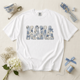 Nana Blue Patchwork PNG Digital Download, Quilted Floral Sublimation Design, Toile Gingham Grandmillennial Nana Clipart for Mothers Day thumbnail 7
