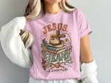 Jesus Jeans & Lesson Plans Teacher T-Shirt | Christian Western Educator Gift Tee | Faith-Inspired Retro Boho Teacher Appreciation Shirt thumbnail 10