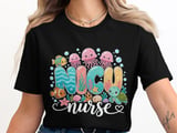 NICU Nurse Ocean Sea T-Shirt: Cute Neonatal Intensive Care Unit Design thumbnail 5