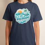 On Vacation Explore Relax Discover T-Shirt | Tropical Beach Summer Travel Tee | Wanderlust Holiday Outfit | Vacation Mode Gift thumbnail 5