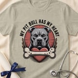 My Pit Bull Has My Heart Tee | Pit Bull Lover Shirt | Pittie Mom Gift | Dog Lover Apparel thumbnail 4