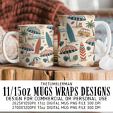 Retro Beach Day Digital Size Bundle Png thumbnail 4