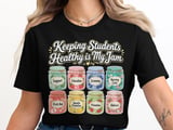 School Nurse T-Shirt: Student Health Jam Jar Design, Nurse Appreciation Gift thumbnail 8