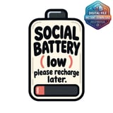 Social Battery Low Mug Wrap thumbnail 2