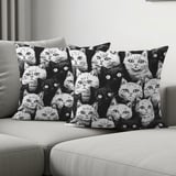Black and White Cats Blanket,  Cat Lover Gift, Cozy Woven  Blanket, Cat Decor Tapestry Blanket thumbnail 10