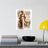 Black Woman Empowerment Wall Art Poster, Framed Poster with Inspirational Quote Starting from Experience Print, Healing Aesthetic Decor thumbnail 7