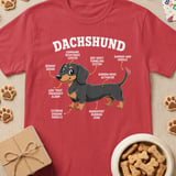 Funny Dachshund Anatomy Tee thumbnail 4