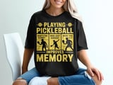 Pickleball Comfort Colors Shirt, Playing Pickleball Improves Memory, Funny Vintage Graphic Tee Shirt thumbnail 1