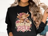 Game Day Sister Highland Cow Tee thumbnail 13