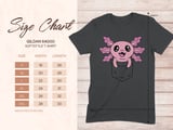 Kawaii Axolotl Pocket Peek T-Shirt thumbnail 14