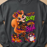 Sally the Squirrel Stylish Halloween Sweatshirt thumbnail 1