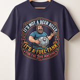 Funny Beer Belly T-Shirt for Men | Dad Bod Fuel Tank Love Machine Tee | Humorous Husband Gift | Father's Day Sarcastic Joke Shirt thumbnail 2